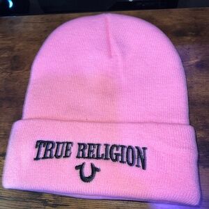 Pink True Religion beanie brand new